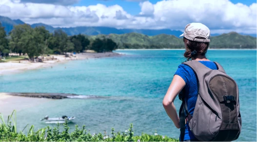 Woman enjoying the view on Guam.
